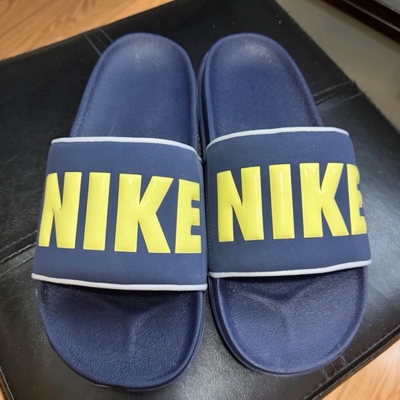 Nike Off Court Navy and Yellow Slide Sandals main image 4
